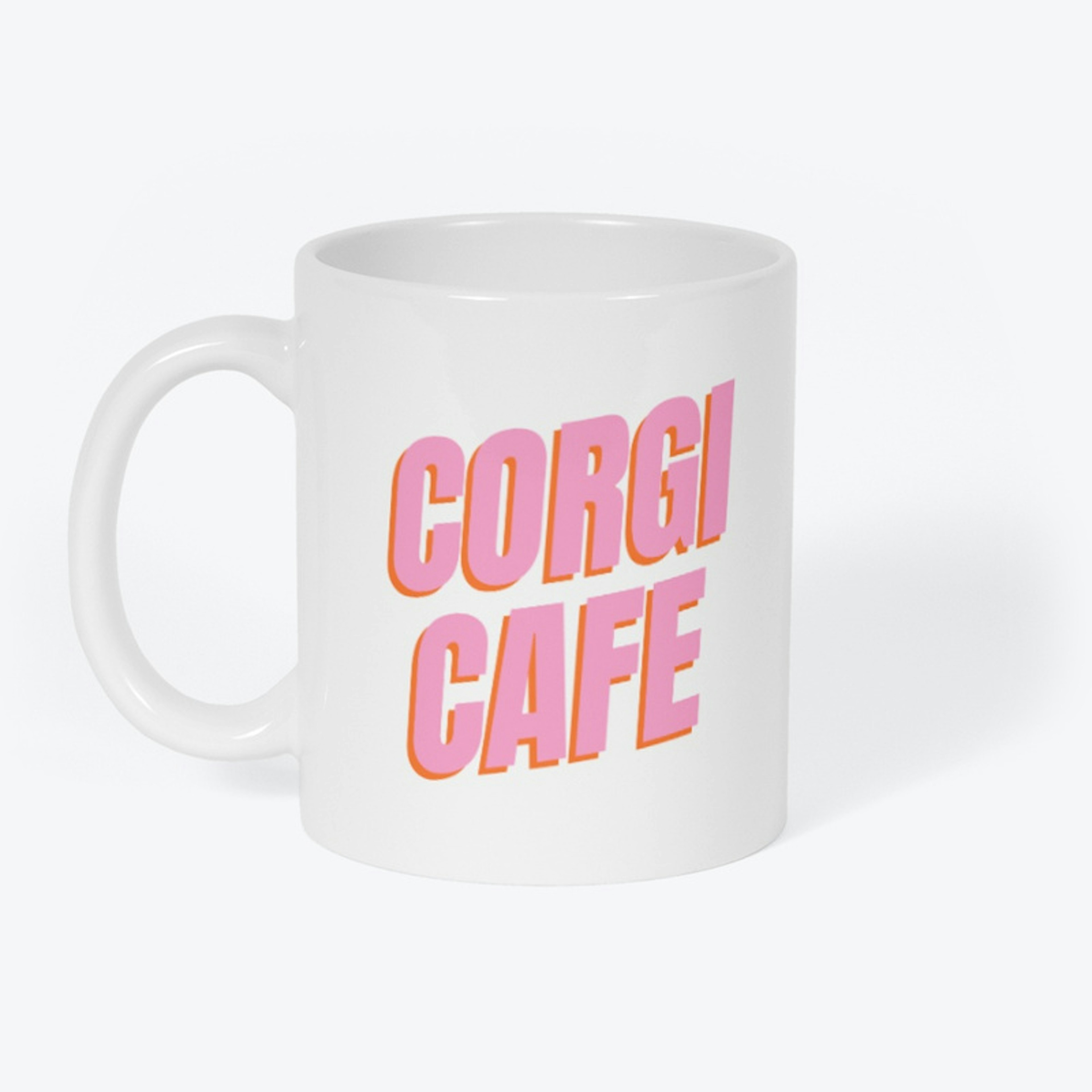 Corgi Cafe Hype Mug - White